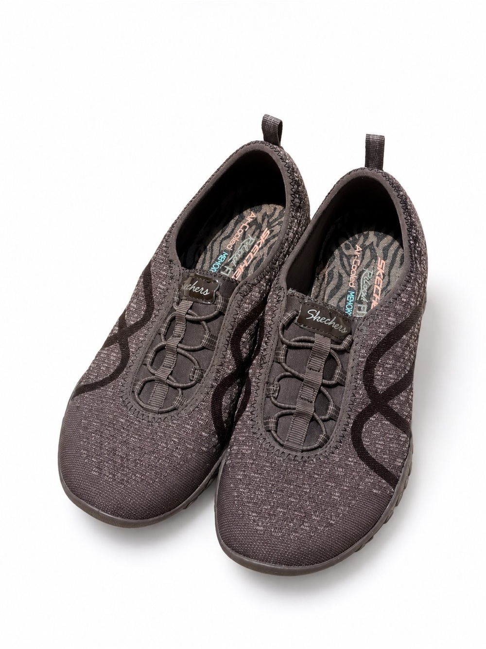 Skechers Relaxed Fit Air-Cooled Memory Foam Slip-On Shoes – Women’s 8.5 – Brown - Picture 1 of 7